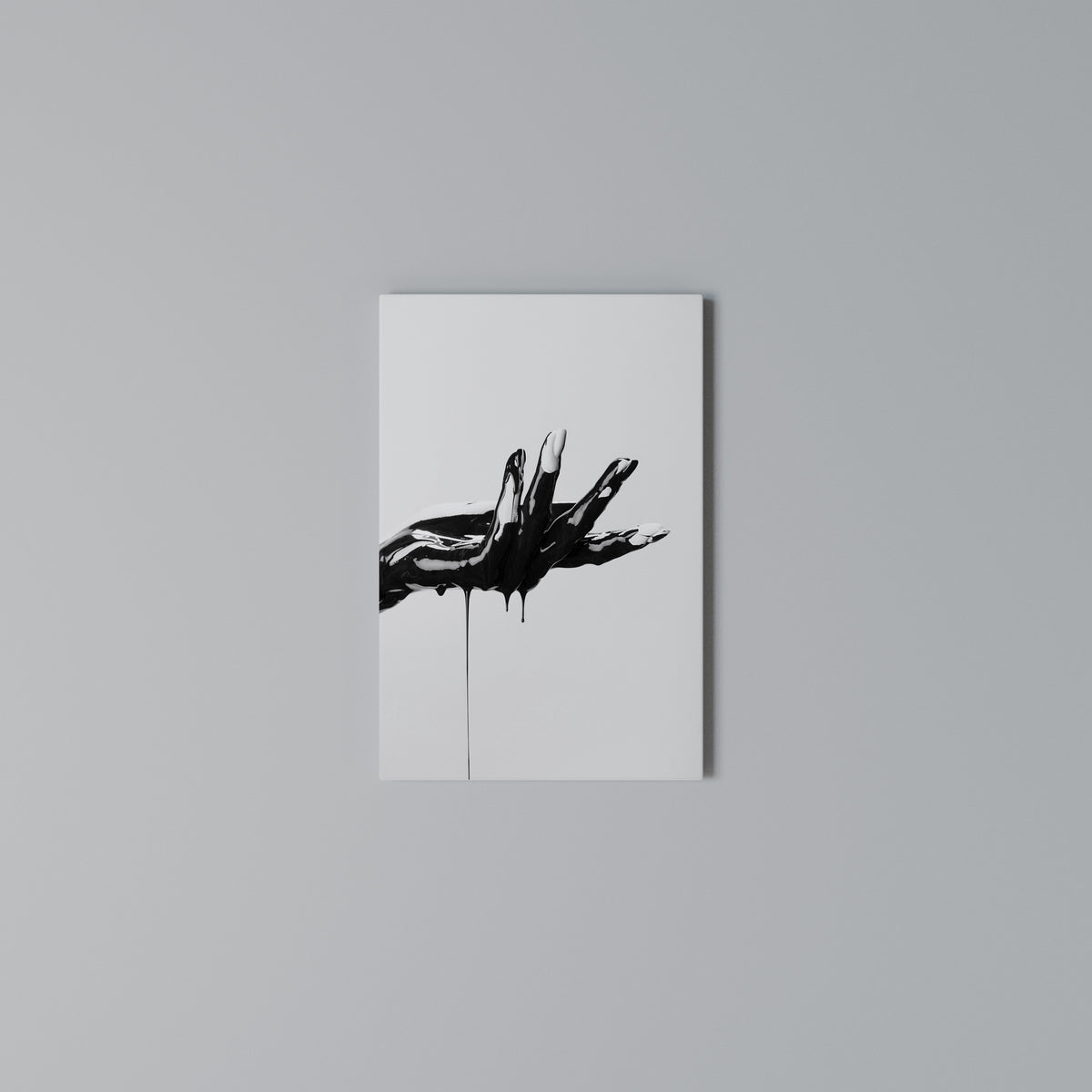 BLACK VISCOSITY Vertical Canvas Print
