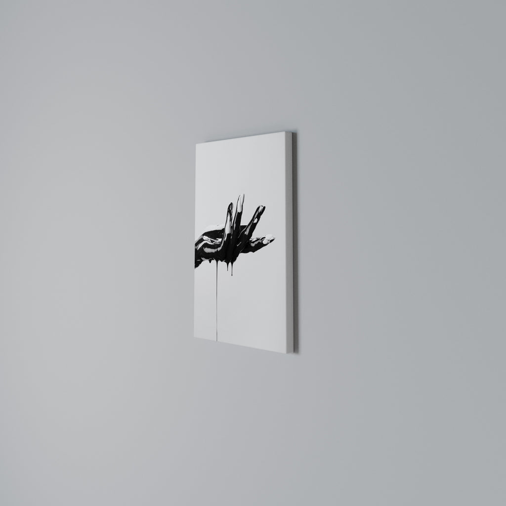 BLACK VISCOSITY Vertical Canvas Print