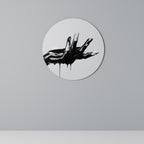 BLACK VISCOSITY Round Wall Art