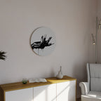 BLACK VISCOSITY Round Wall Art