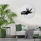 BLACK VISCOSITY Round Wall Art