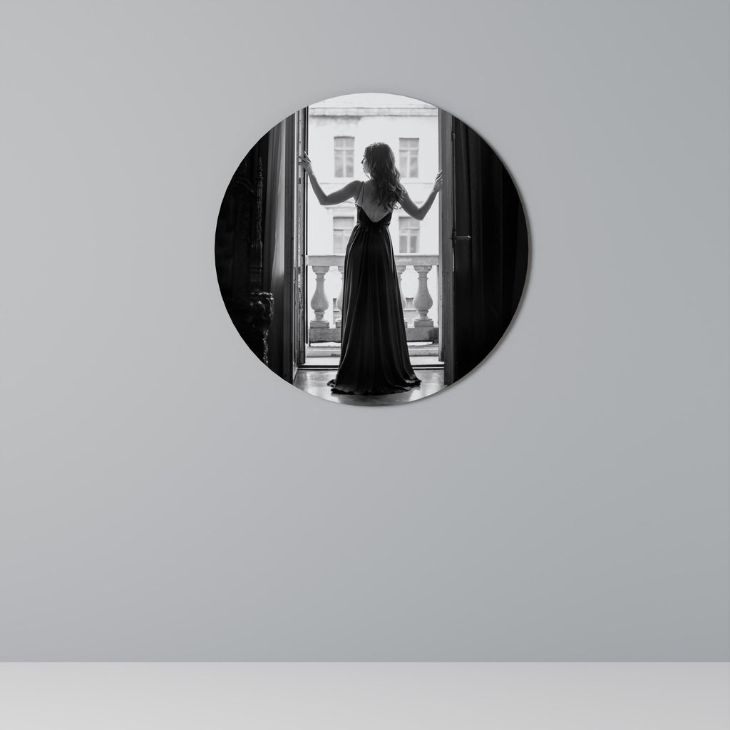 FÖNSTER TILL UNDER Rund väggkonst