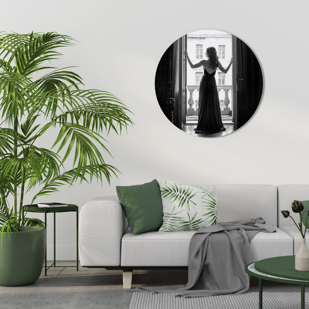 FÖNSTER TILL UNDER Rund väggkonst