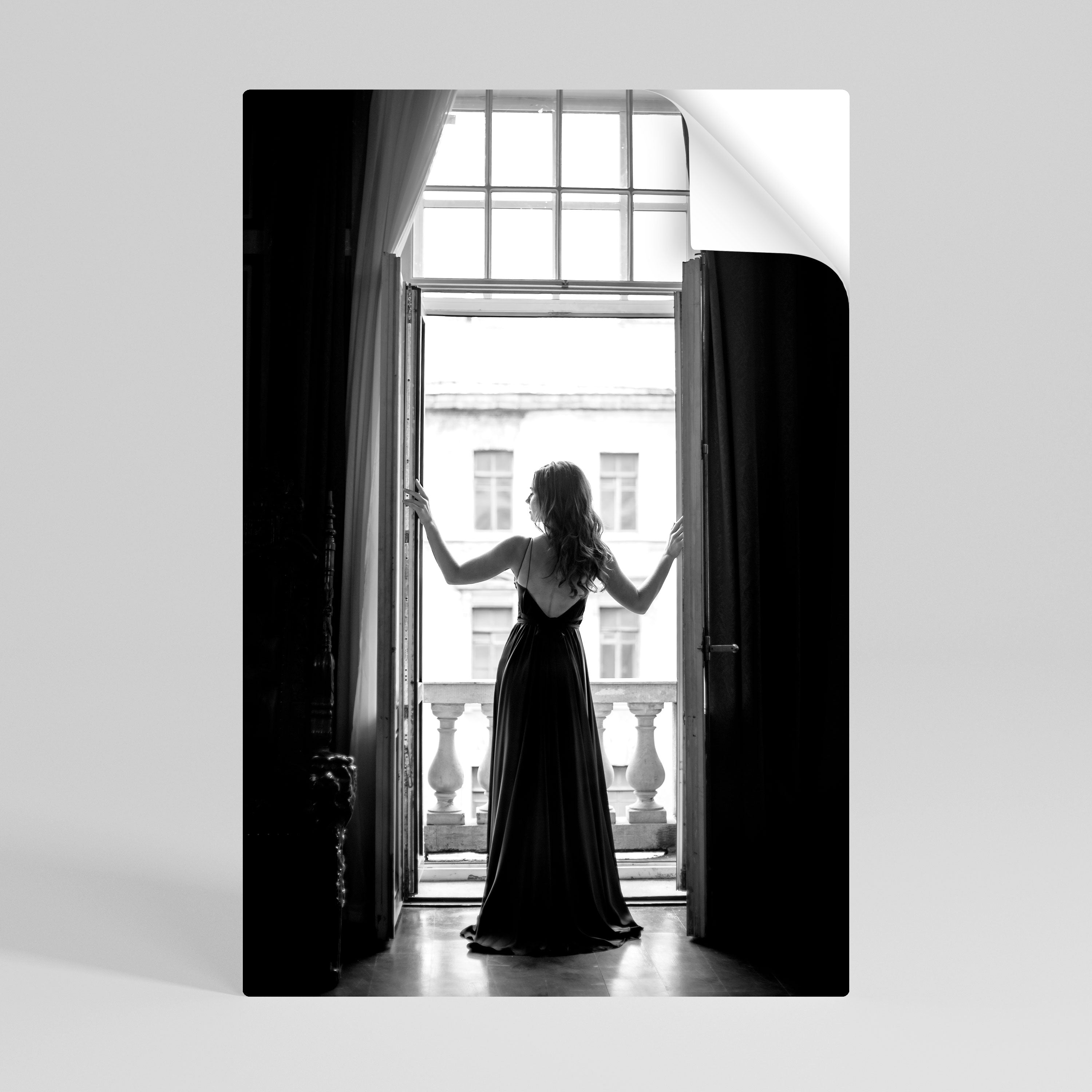 FÖNSTER TILL UNDER Vertikal poster med självhäftande mönster