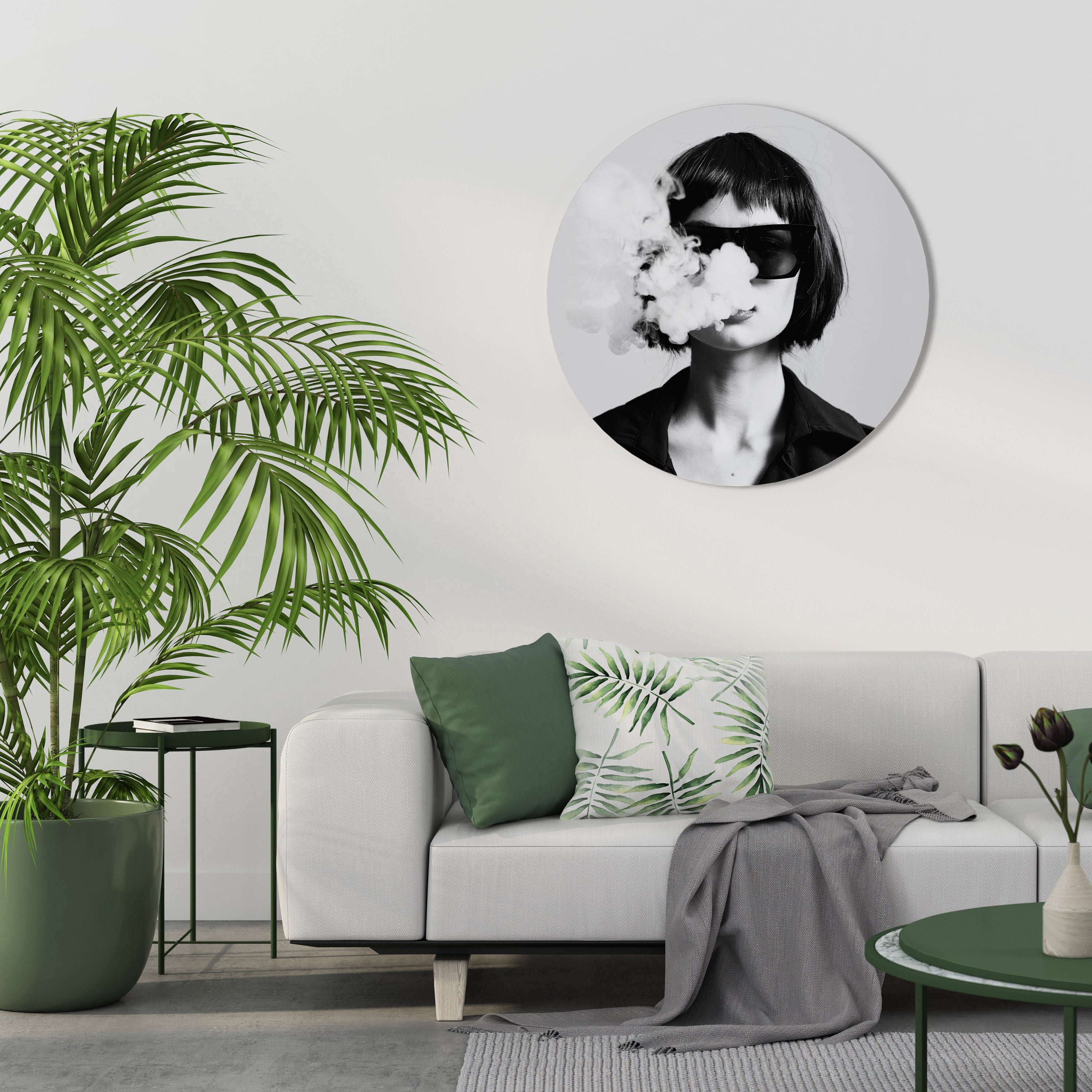 SMOKY BELLE Rund Väggdekoration