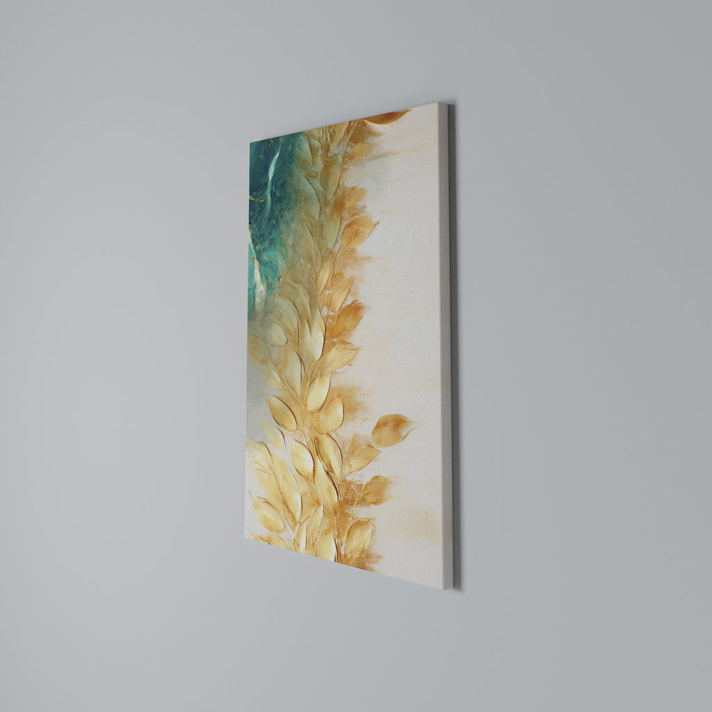 LEAVES IN RADIANCE Vertical Canvas Print