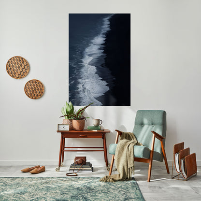 OCEAN'S WHISPER vertikal poster med självhäftande text