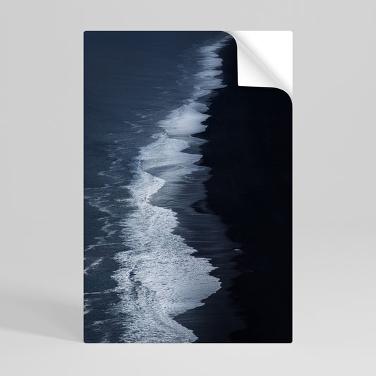 OCEAN'S WHISPER vertikal poster med självhäftande text
