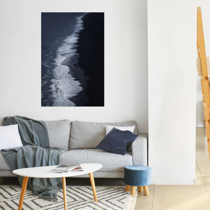 OCEAN'S WHISPER vertikal poster med självhäftande text