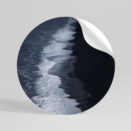 OCEAN'S WHISPER Peel and Stick Round Sticker