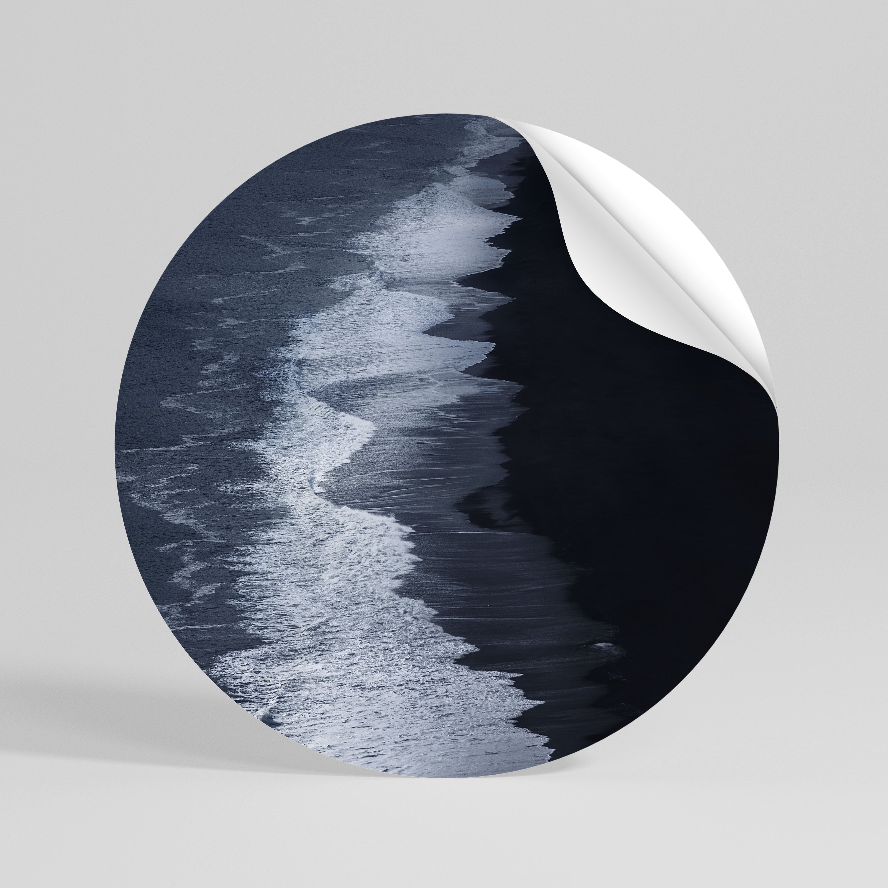 OCEAN'S WHISPER Rund väggdekal