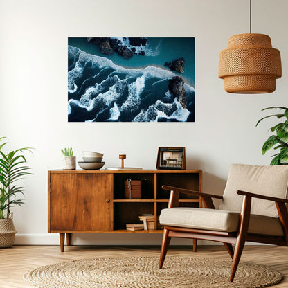 COSMIC COASTLINE Peel and Stick Horizontal Poster