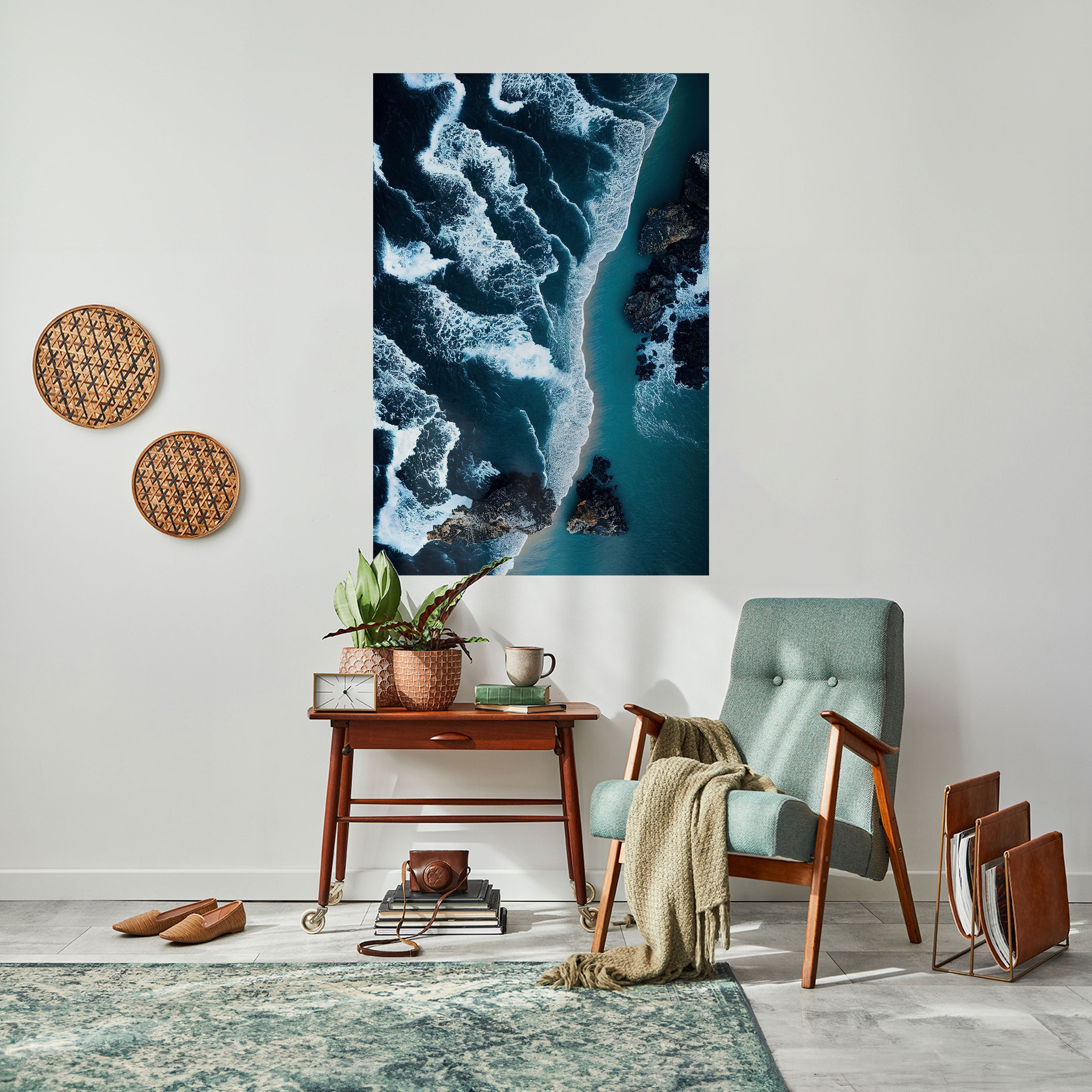 COSMIC COASTLINE Vertikal affisch med självhäftande motiv