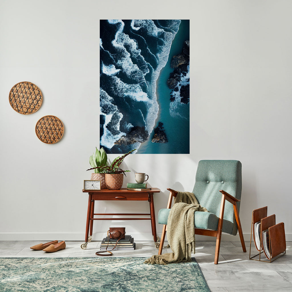 COSMIC COASTLINE Vertikal affisch med självhäftande motiv