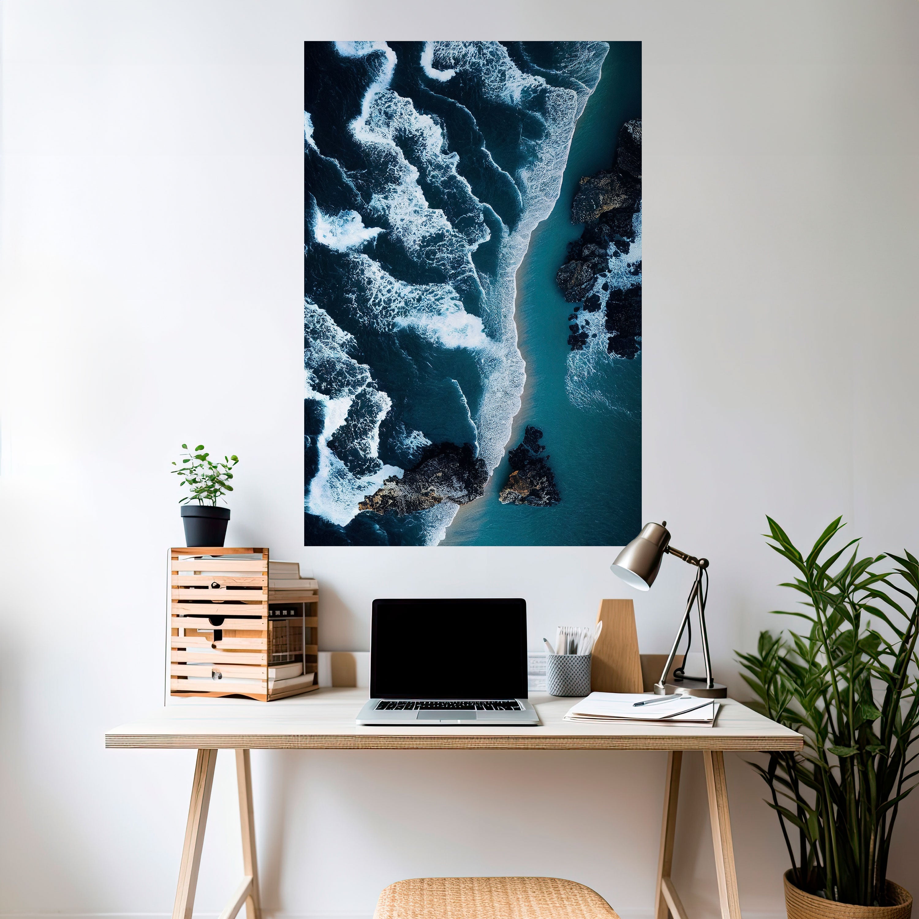 COSMIC COASTLINE Vertikal affisch med självhäftande motiv