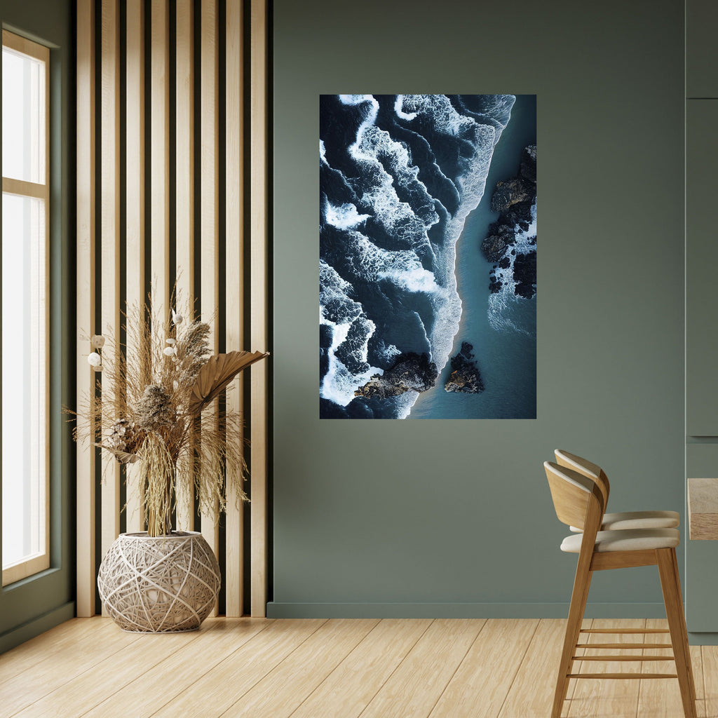 COSMIC COASTLINE Vertikal affisch med självhäftande motiv
