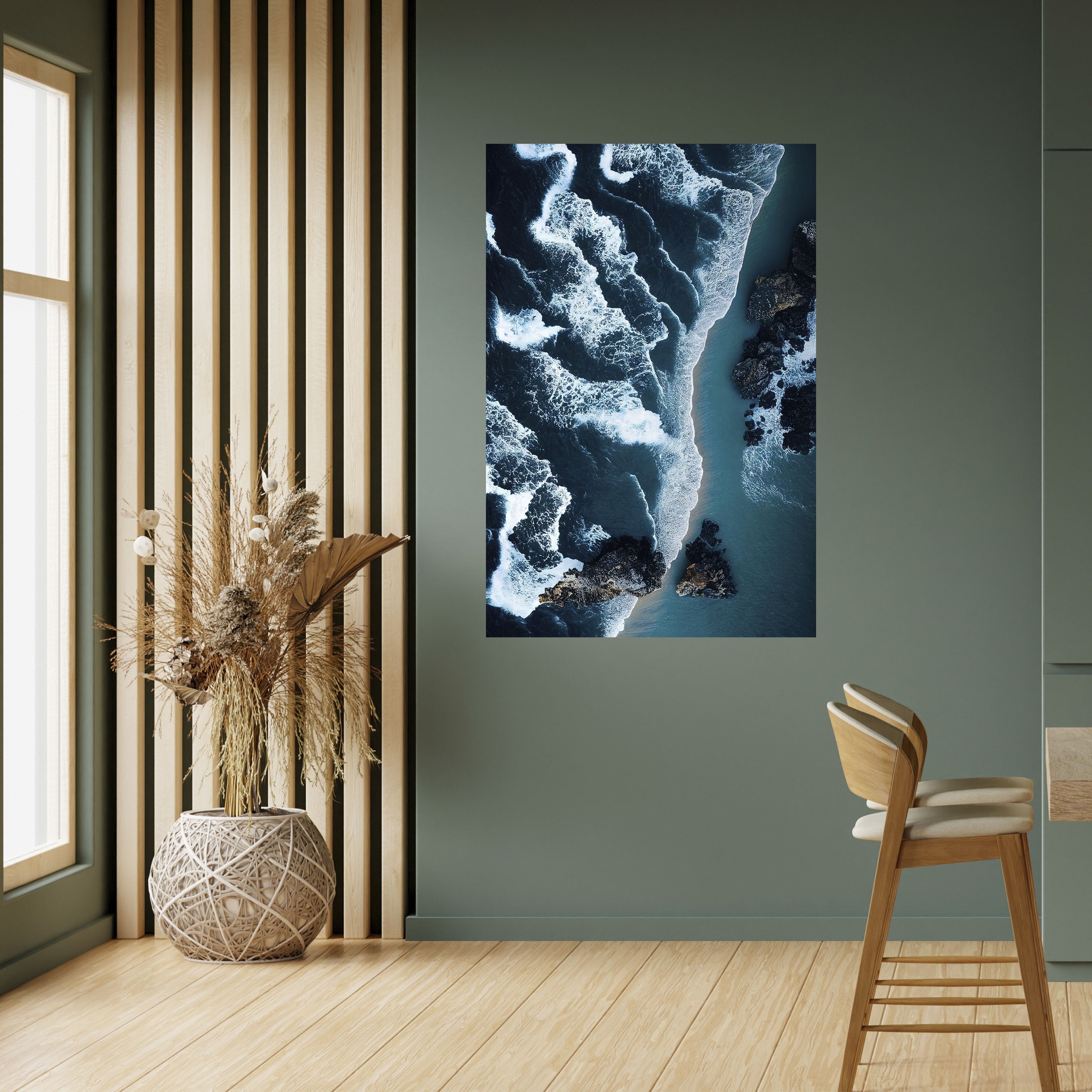 COSMIC COASTLINE Vertikal affisch med självhäftande motiv