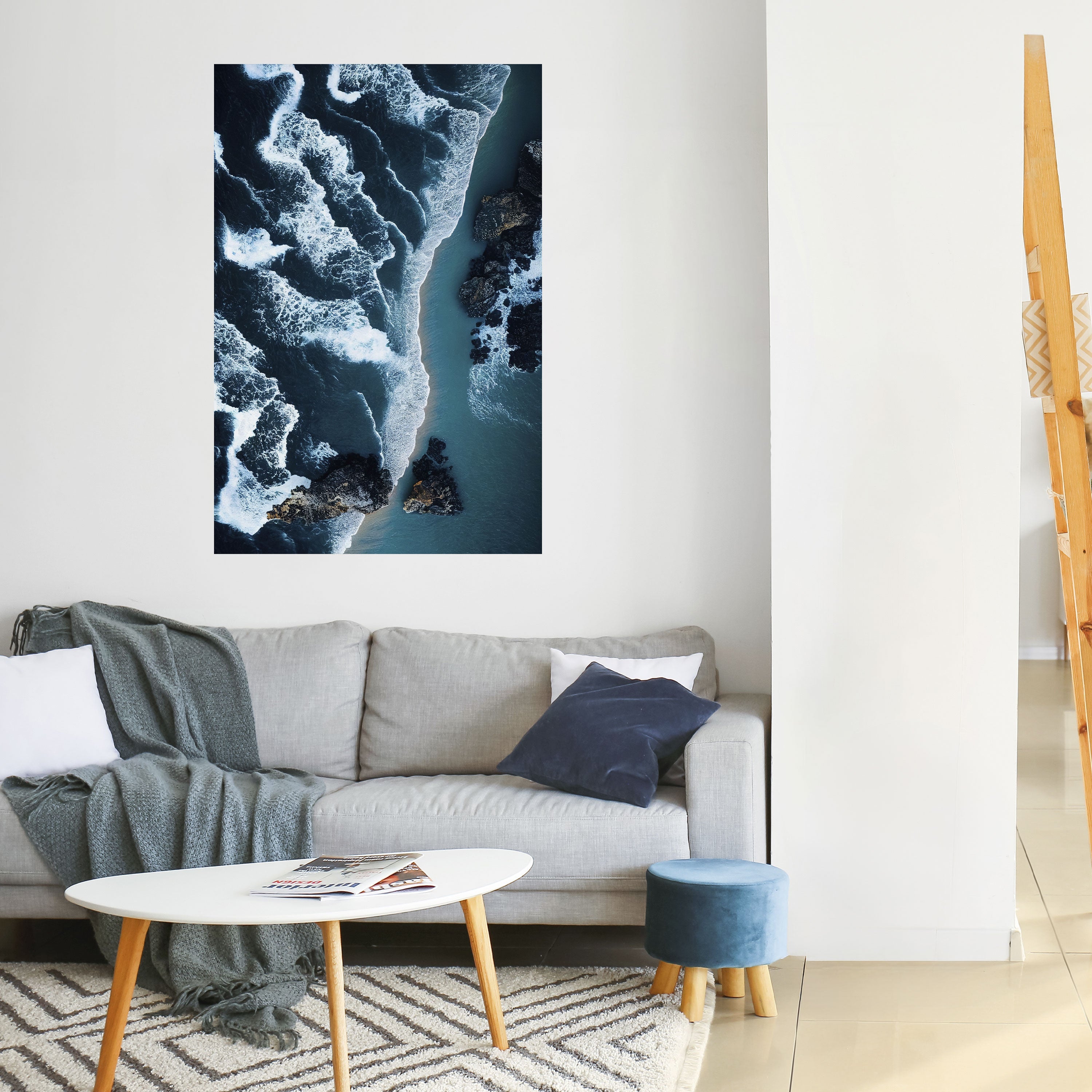 COSMIC COASTLINE Vertikal affisch med självhäftande motiv
