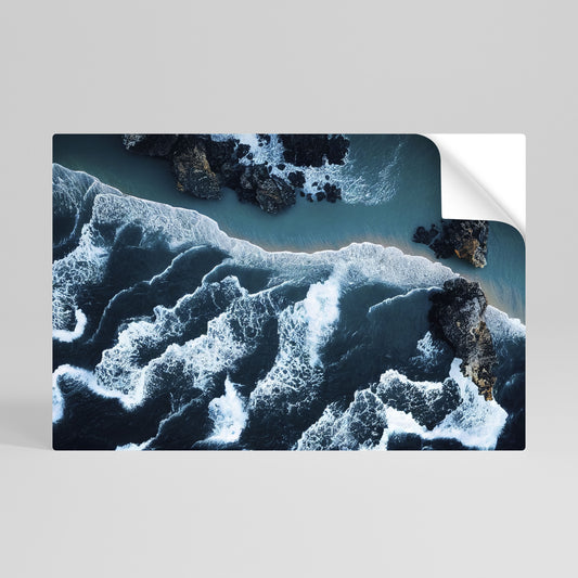 COSMIC COASTLINE Självhäftande Horisontell Poster