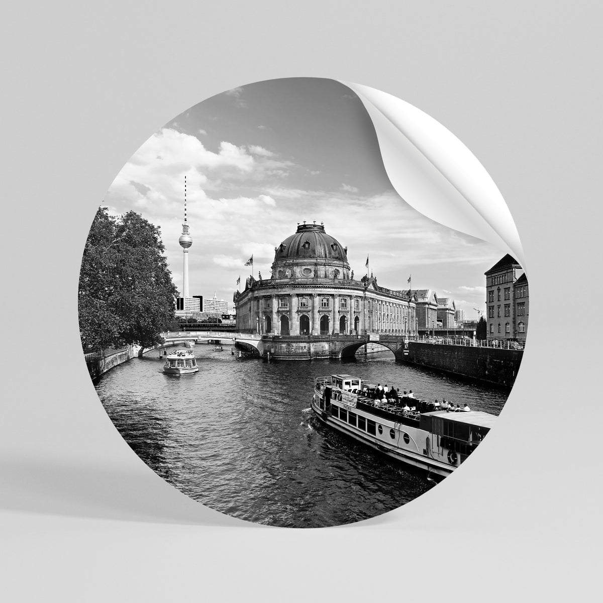GHOSTS OF HISTORY Peel and Stick Round Sticker