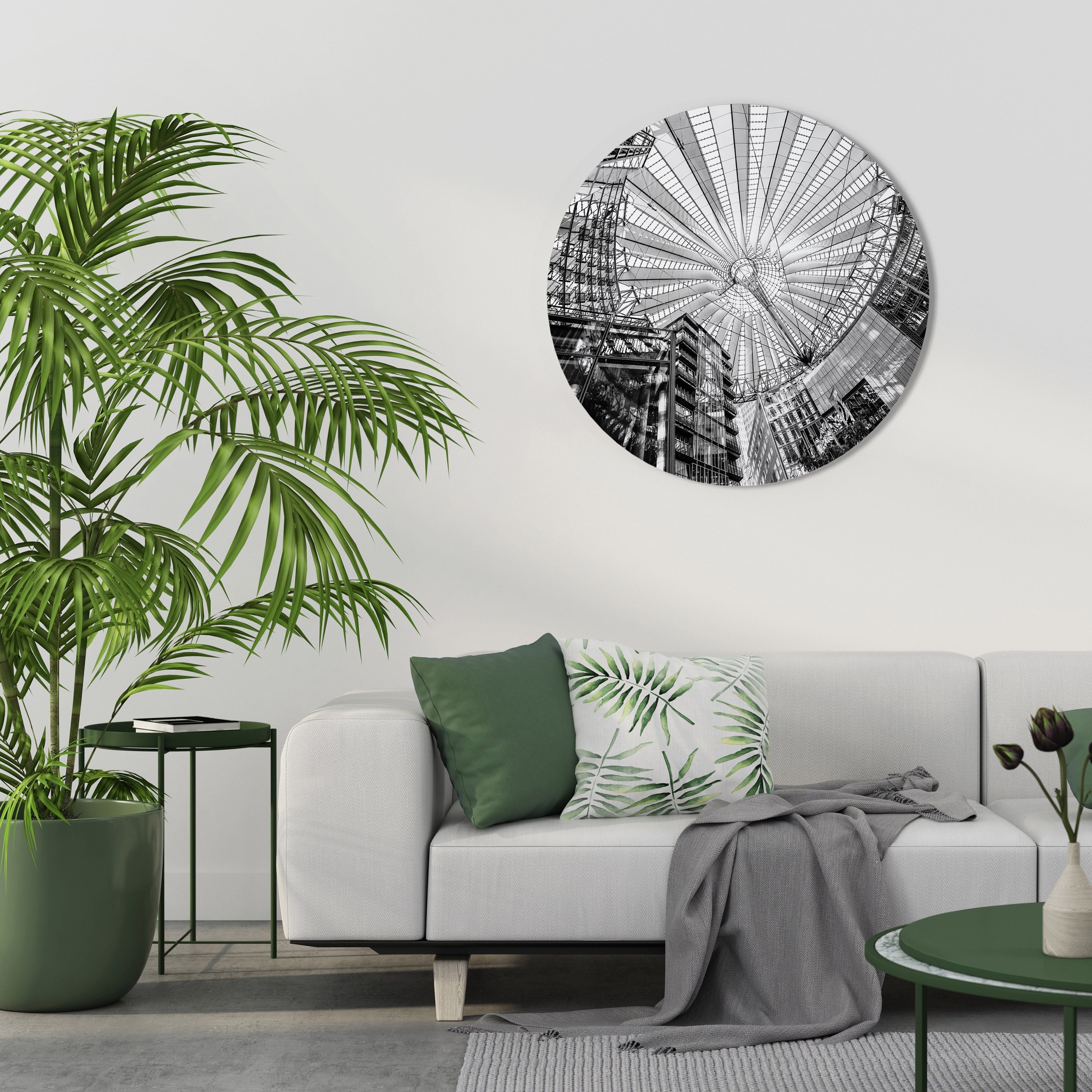 Rund väggkonst med DRÖMMARNAS TAK