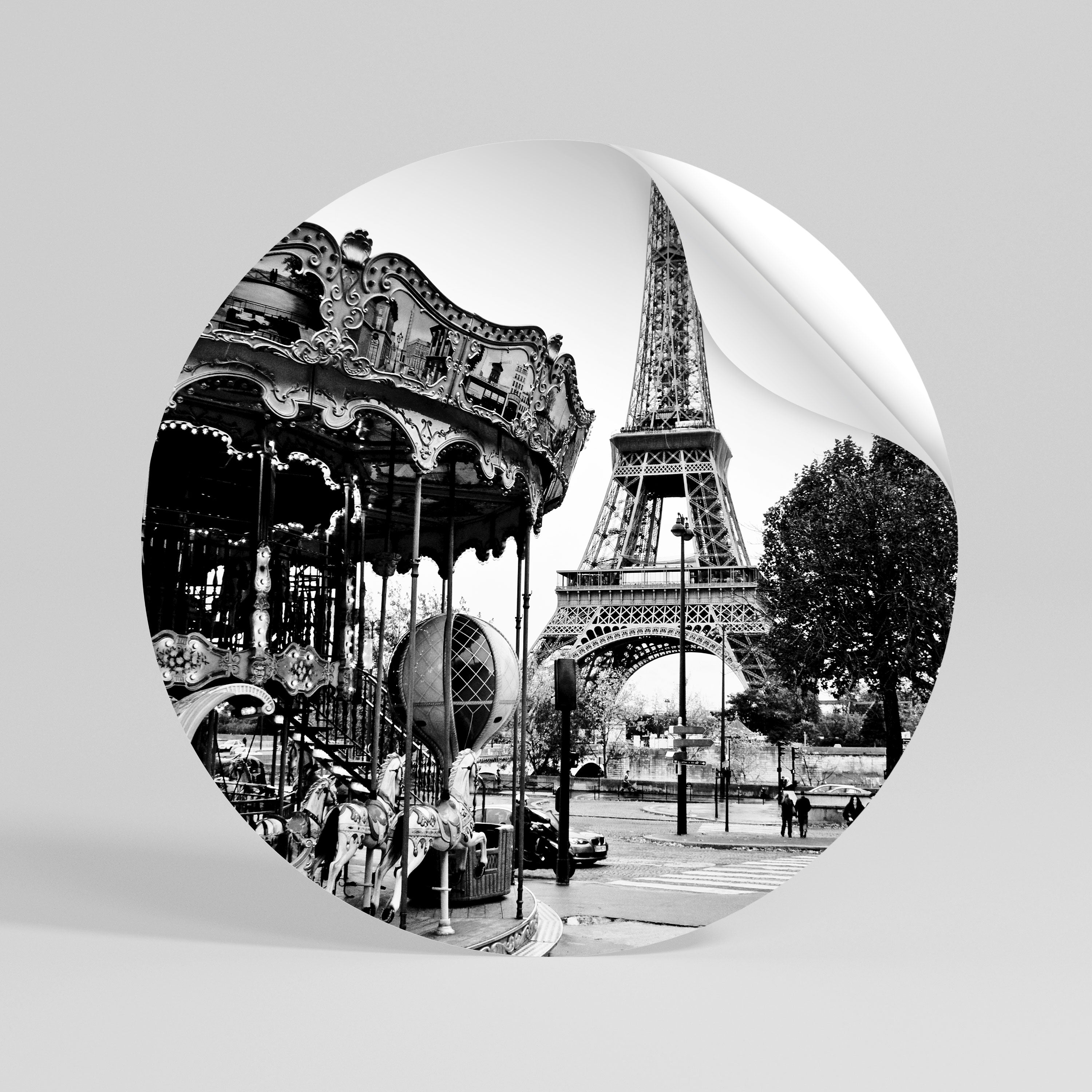 CHARMS OF THE CITY Rund väggdekal