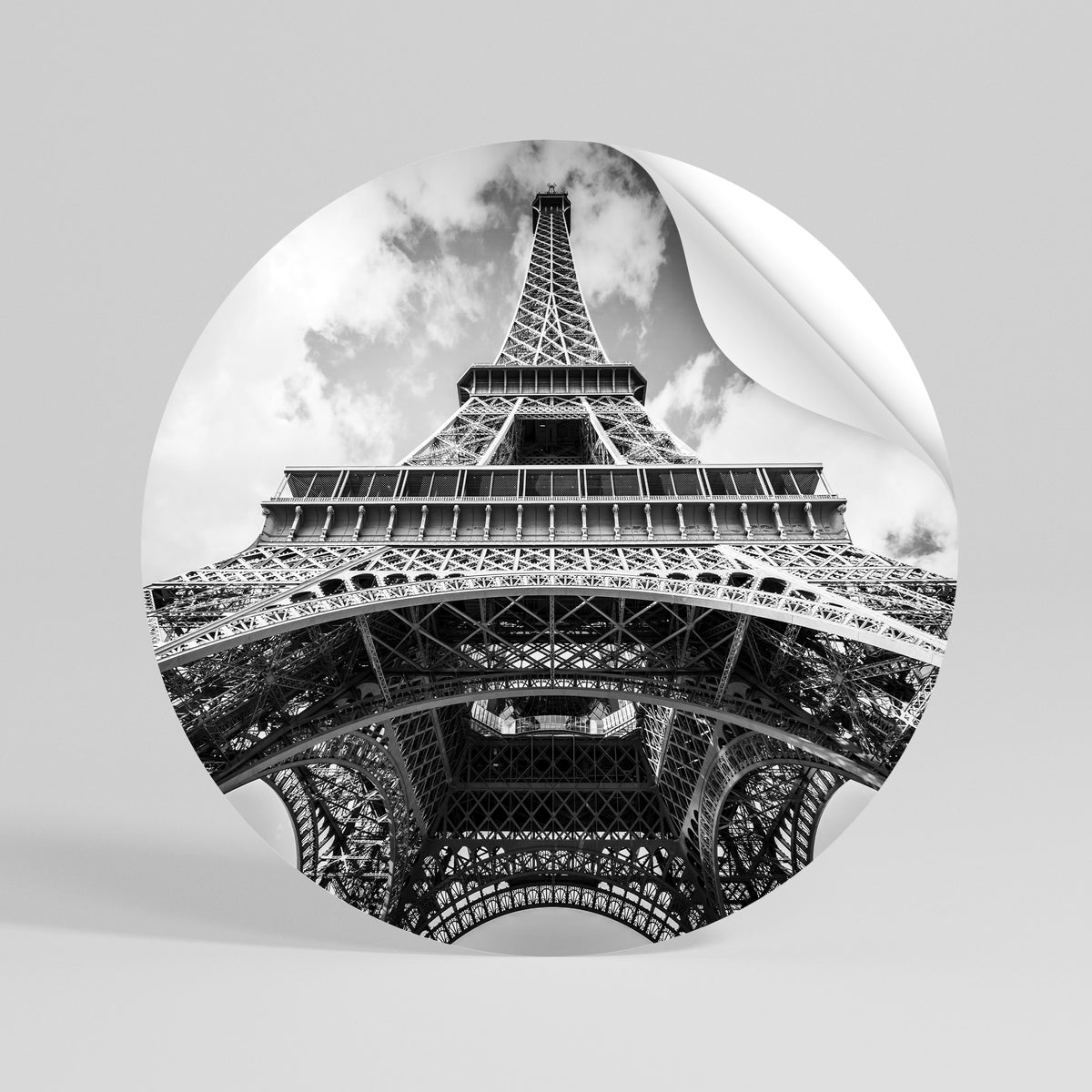 TIMELESS EIFFEL PERSPECTIVE Rund väggdekal
