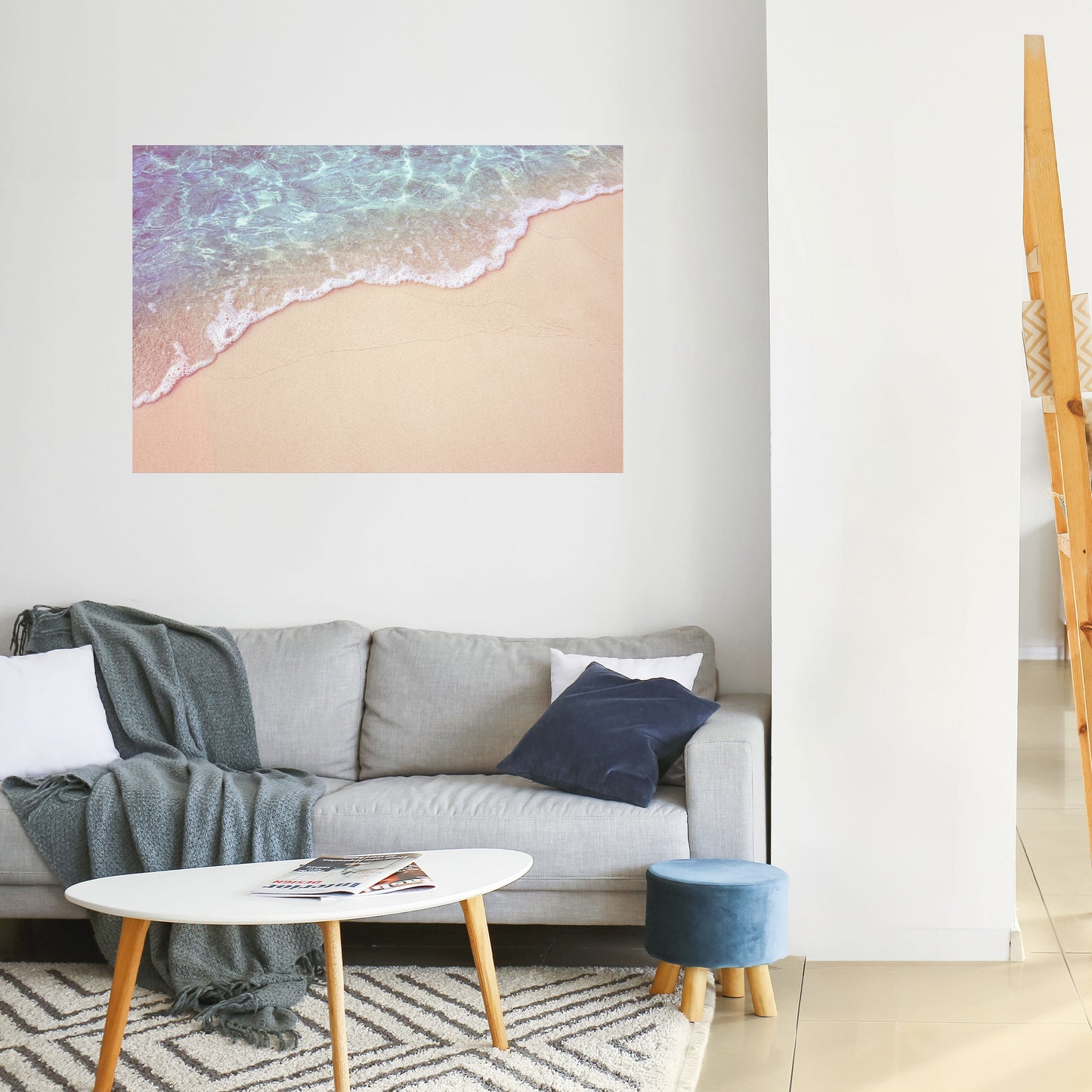 DRÖMMIGA SANDSCAPE HUES Horisontell poster med självhäftande text