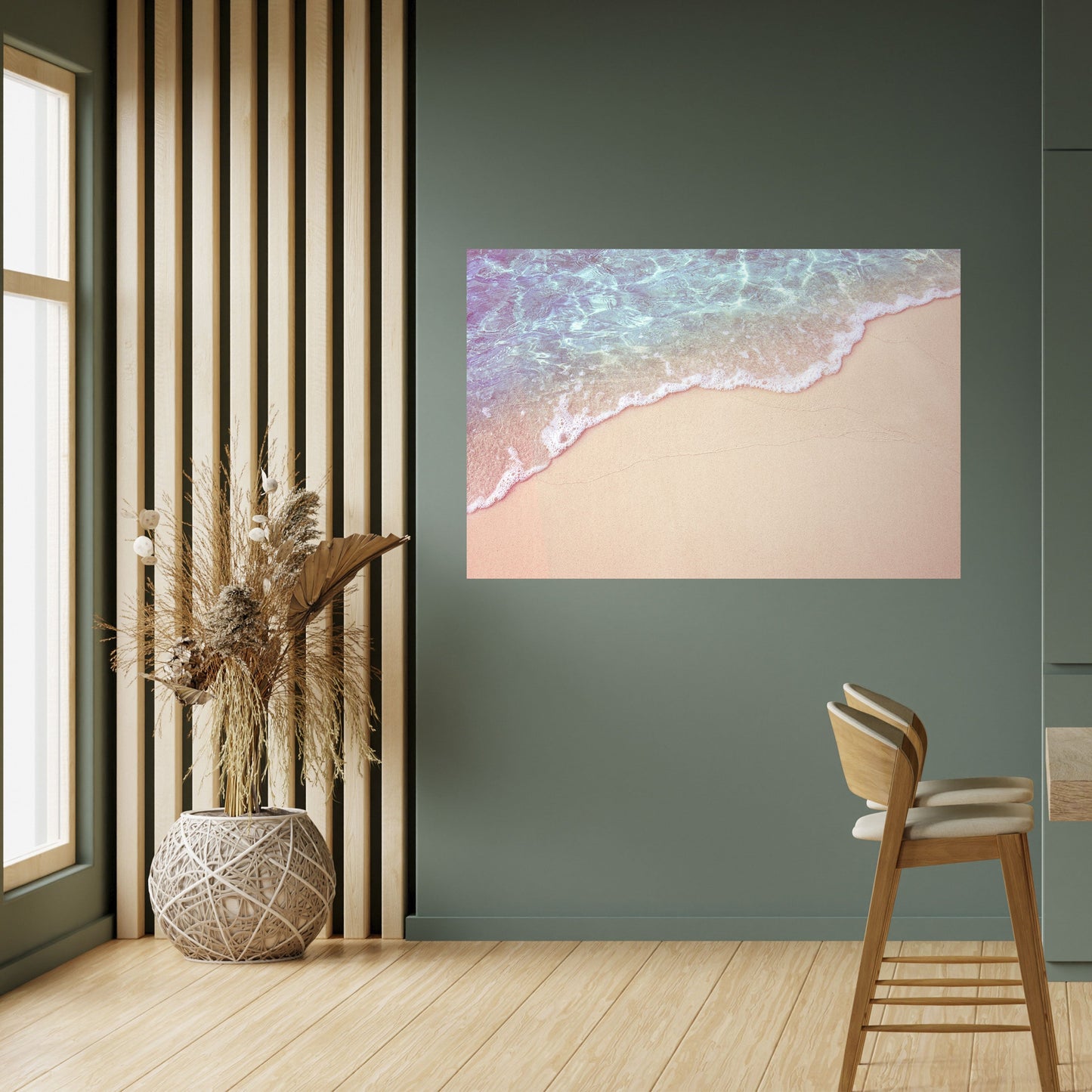 DRÖMMIGA SANDSCAPE HUES Horisontell poster med självhäftande text