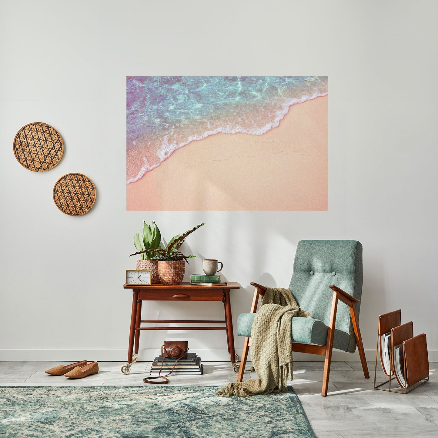DRÖMMIGA SANDSCAPE HUES Horisontell poster med självhäftande text