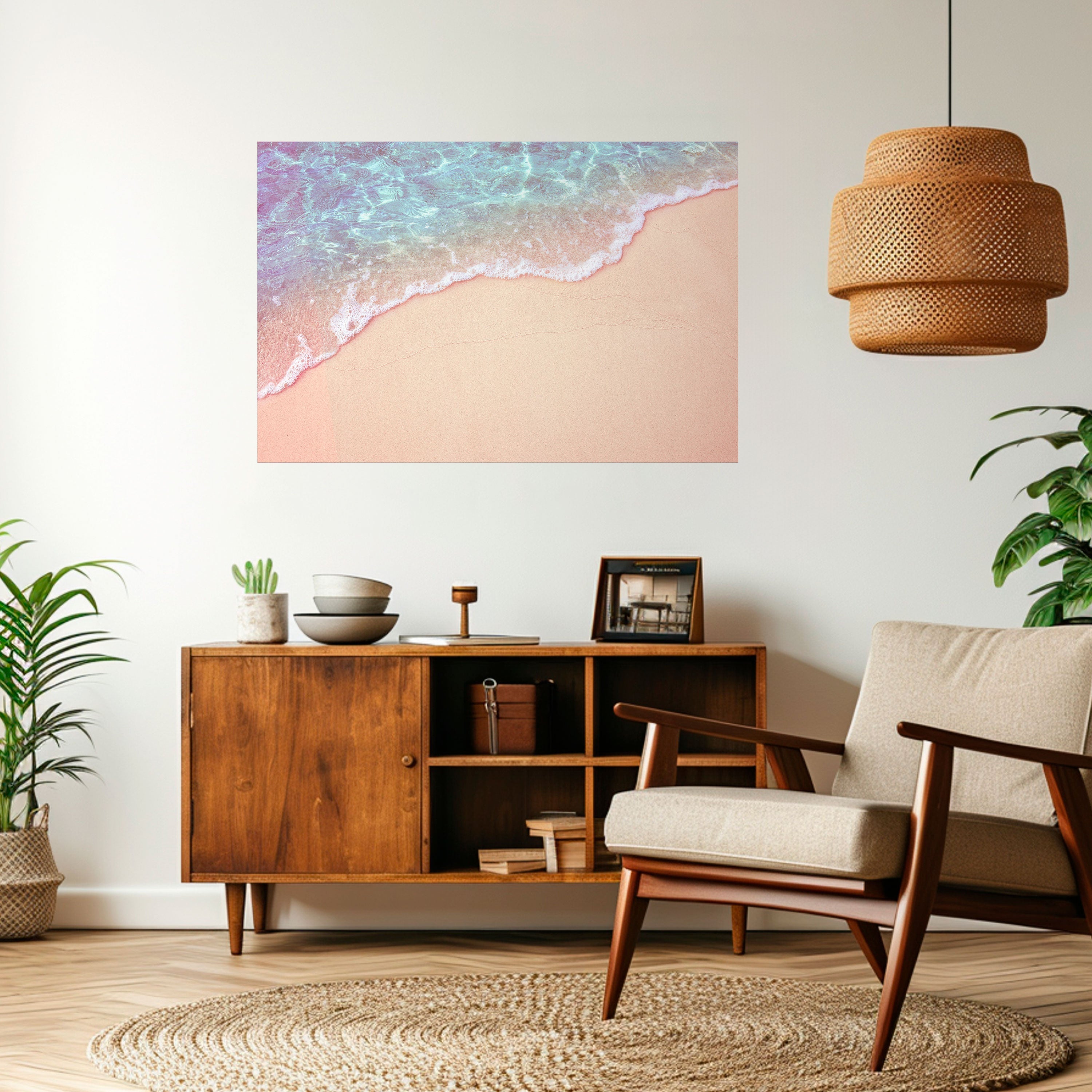 DRÖMMIGA SANDSCAPE HUES Horisontell poster med självhäftande text