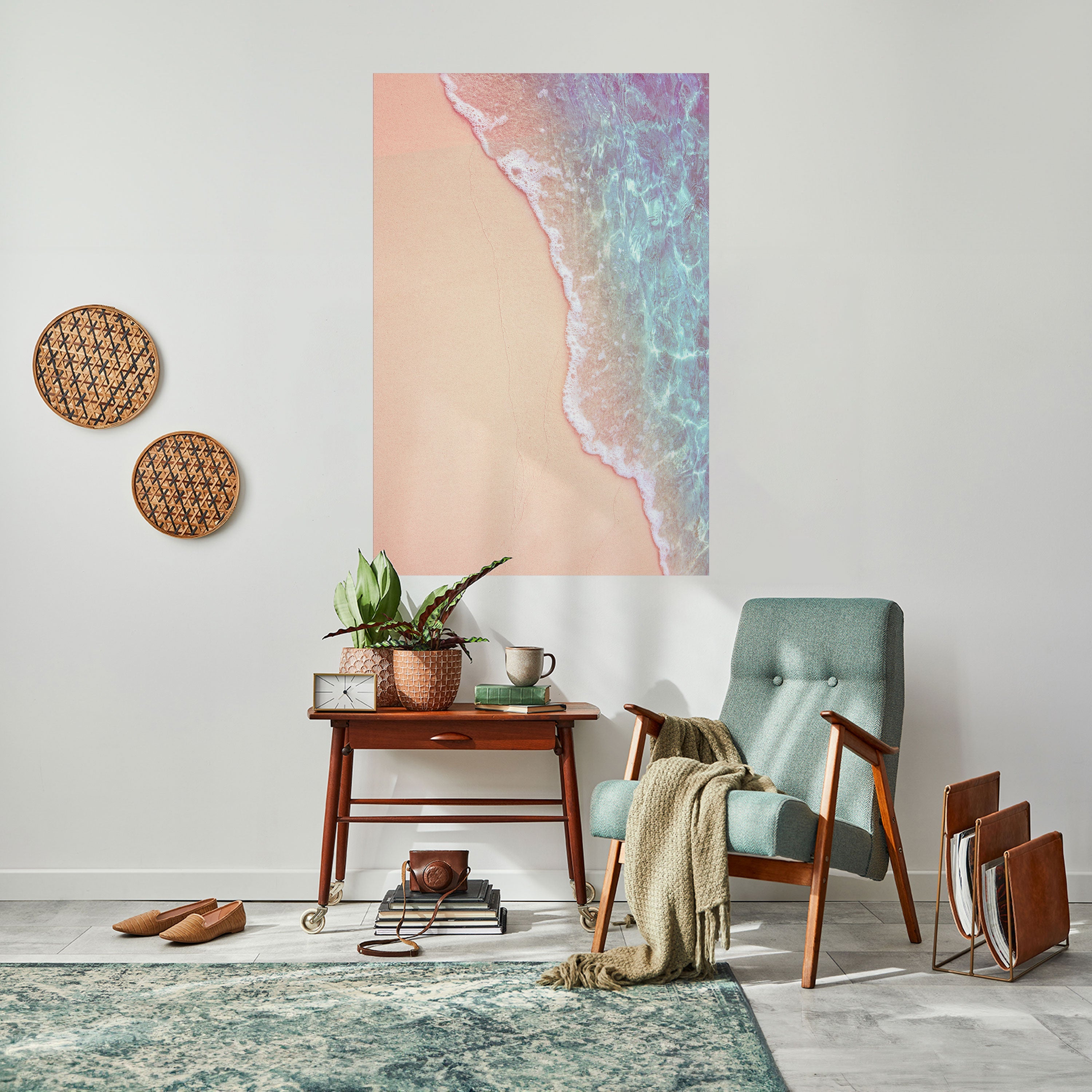 DRÖMMIGA SANDSCAPE HUES Vertikal poster med självhäftande klistermärke