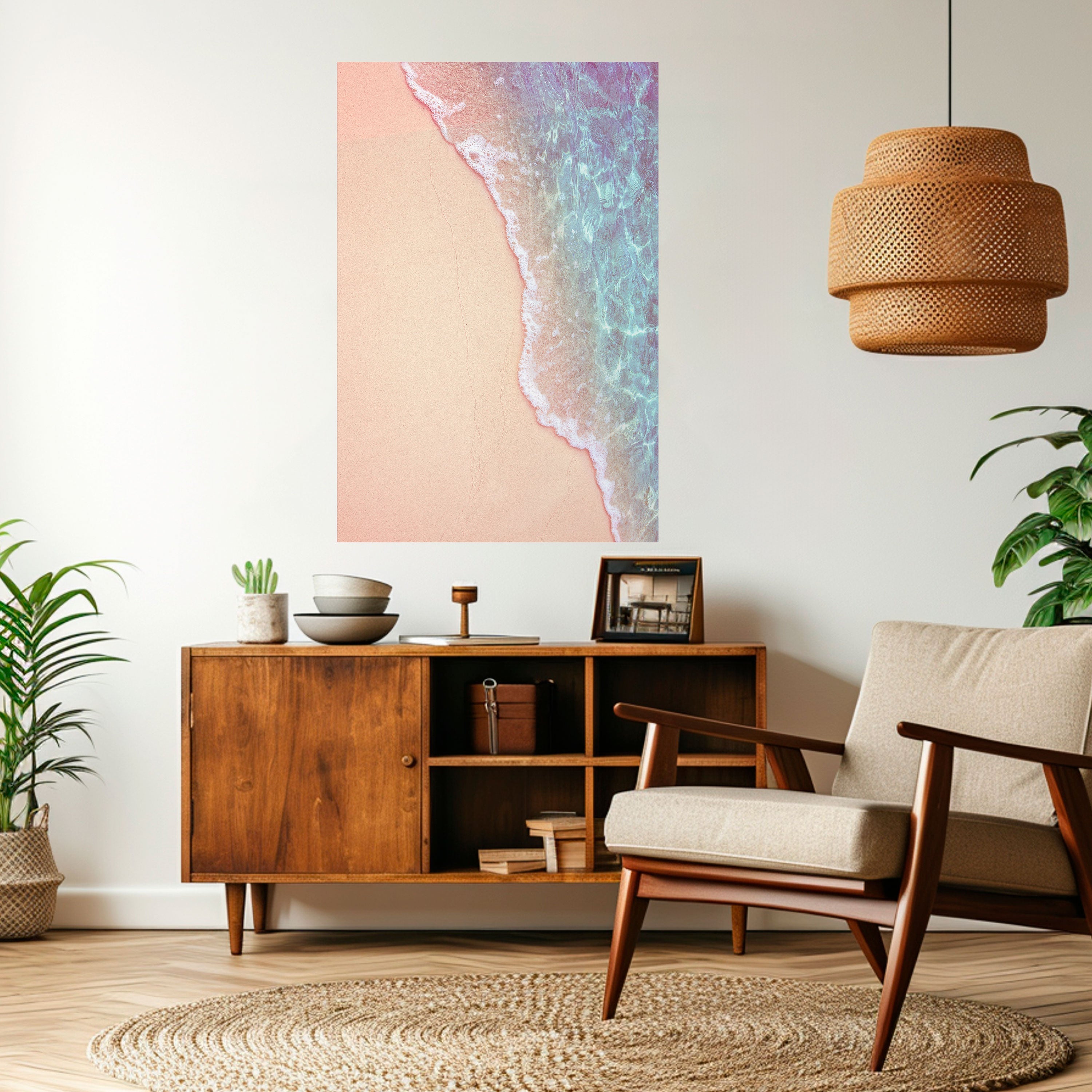 DRÖMMIGA SANDSCAPE HUES Vertikal poster med självhäftande klistermärke