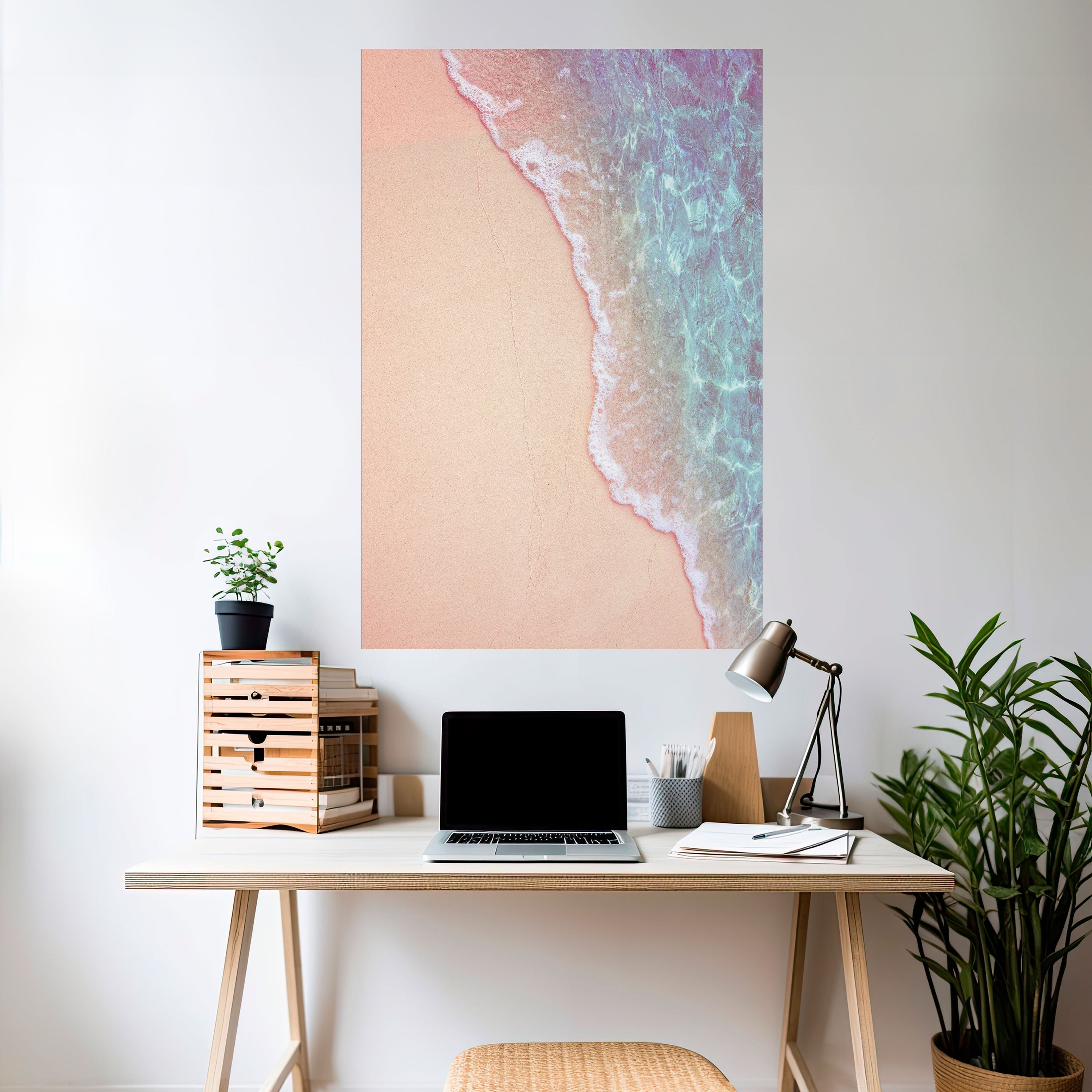 DRÖMMIGA SANDSCAPE HUES Vertikal poster med självhäftande klistermärke