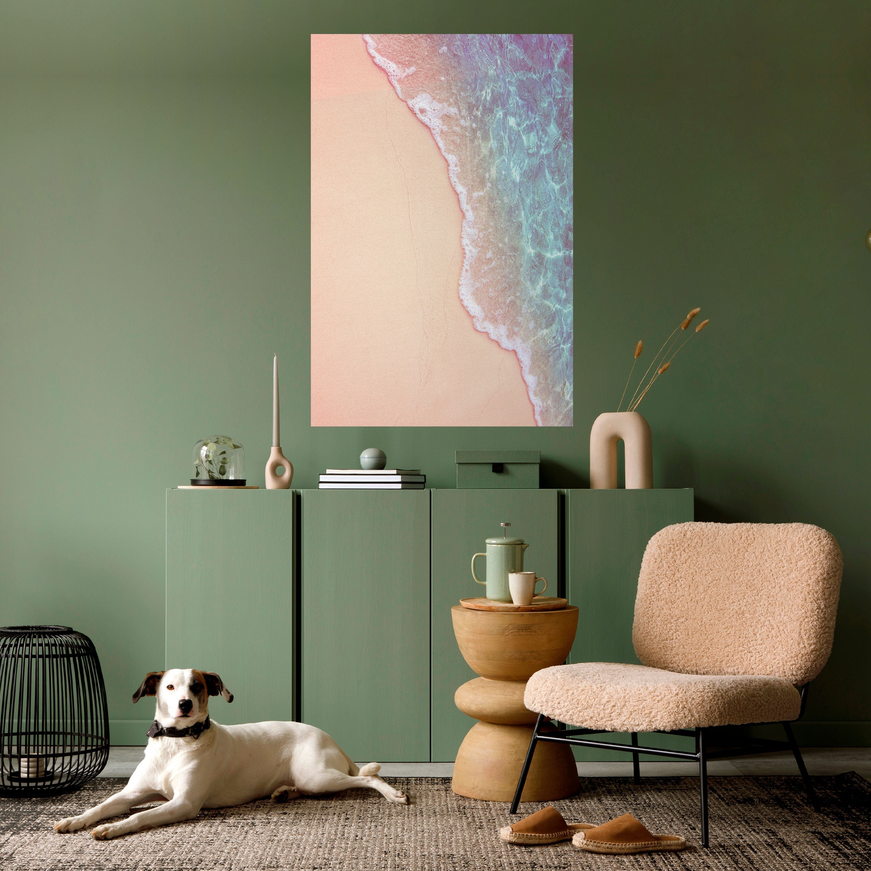 DRÖMMIGA SANDSCAPE HUES Vertikal poster med självhäftande klistermärke