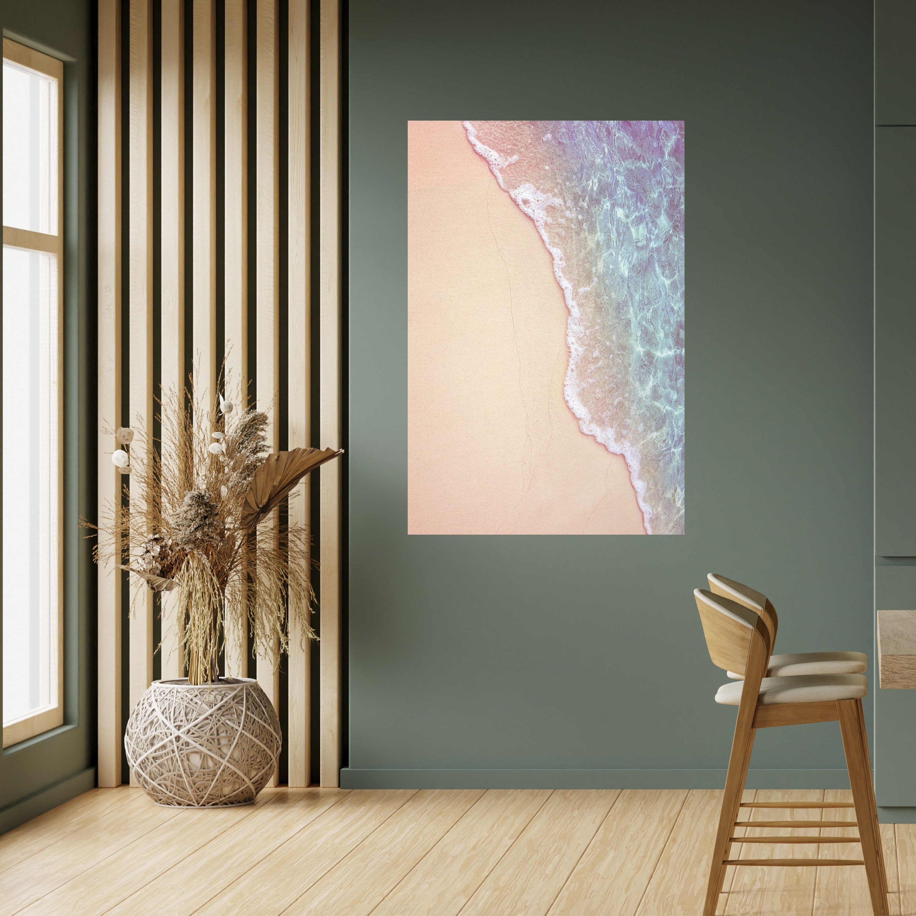DRÖMMIGA SANDSCAPE HUES Vertikal poster med självhäftande klistermärke