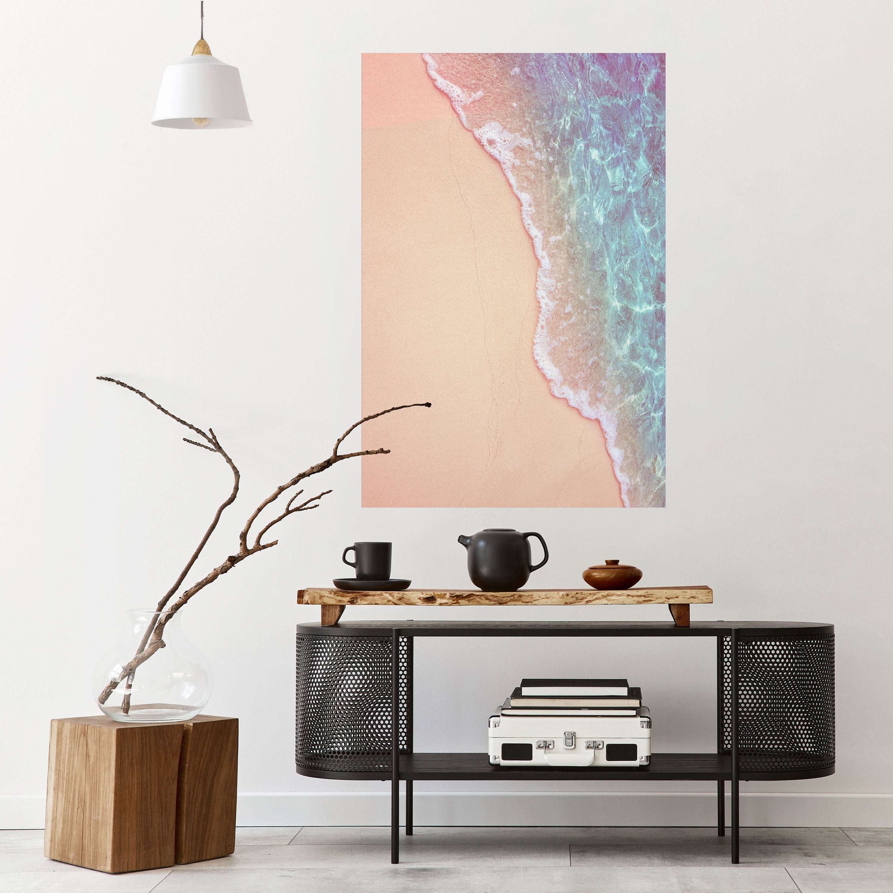 DRÖMMIGA SANDSCAPE HUES Vertikal poster med självhäftande klistermärke