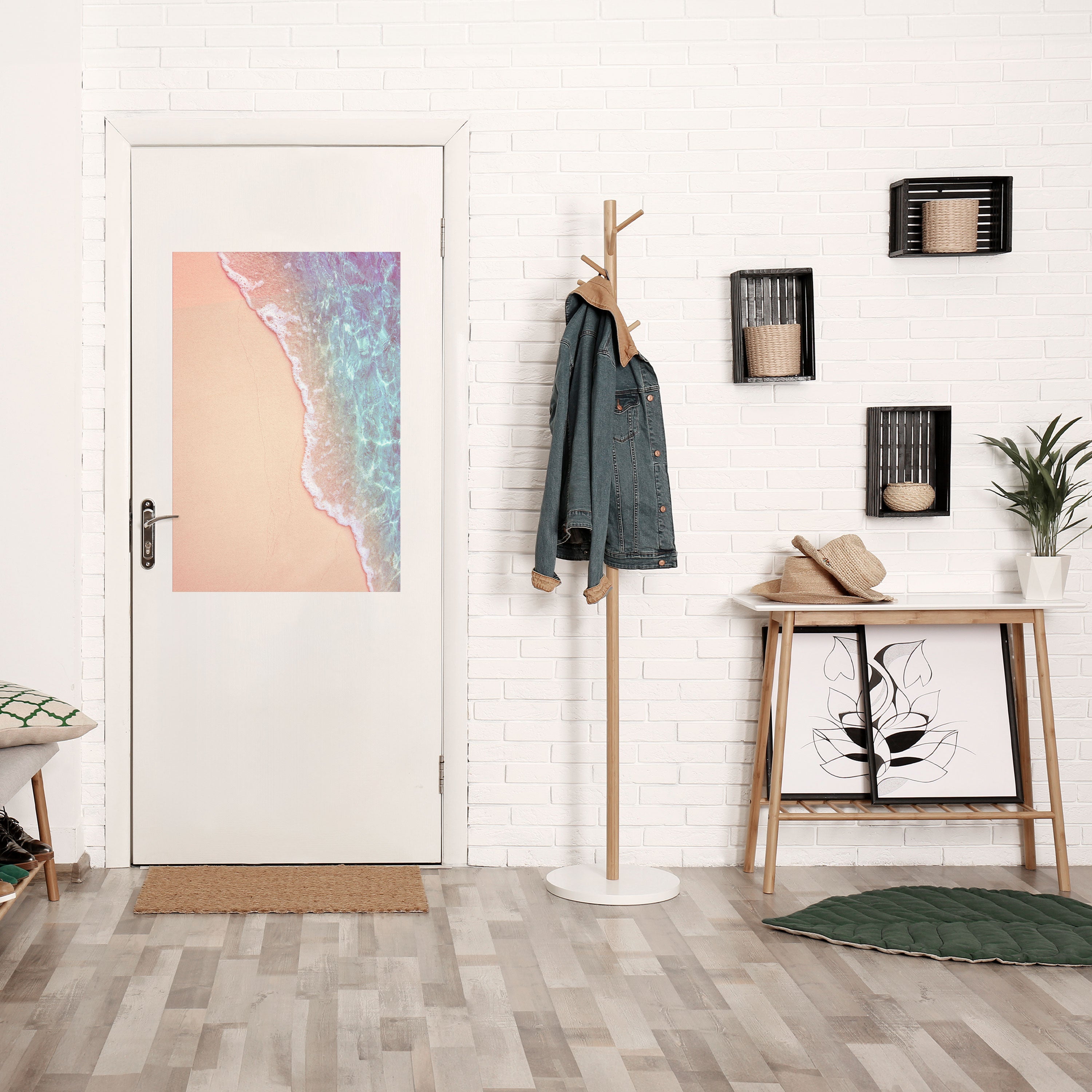 DRÖMMIGA SANDSCAPE HUES Vertikal poster med självhäftande klistermärke
