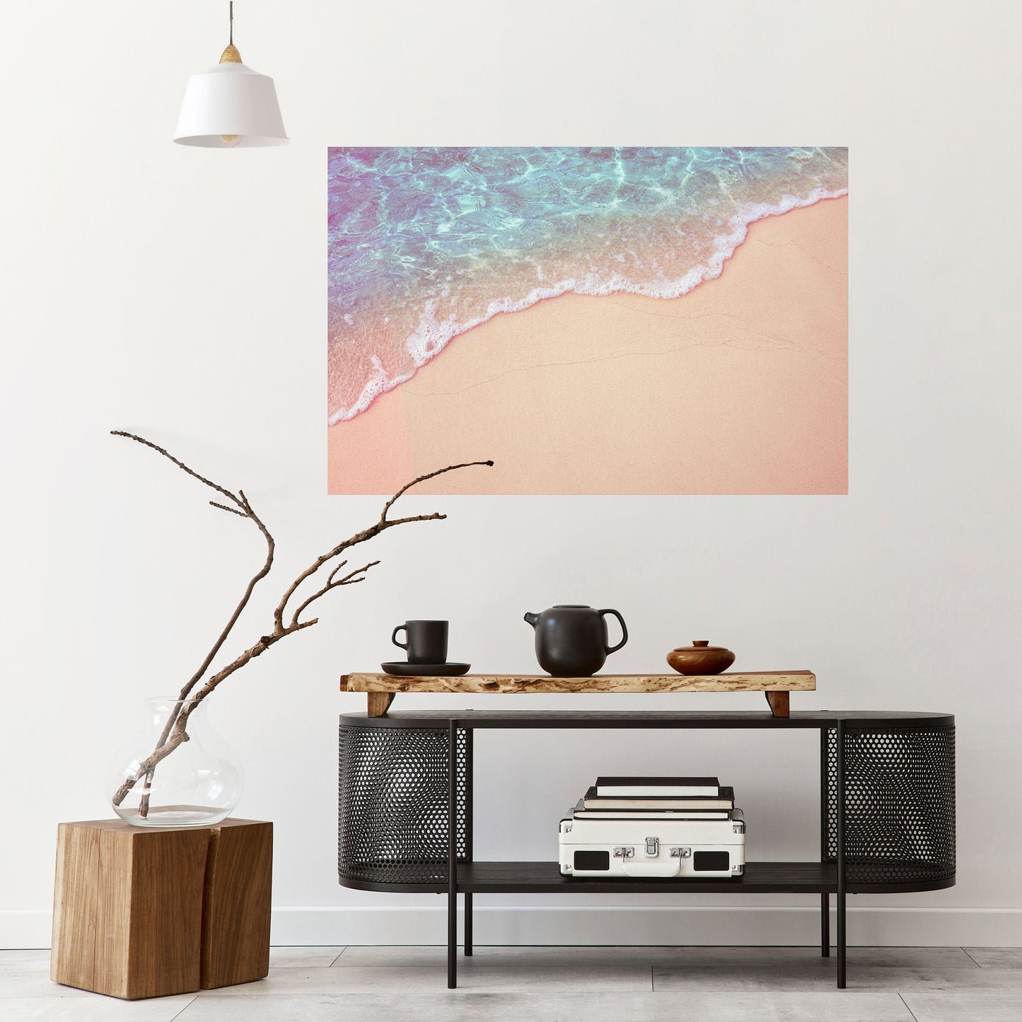 DRÖMMIGA SANDSCAPE HUES Horisontell poster med självhäftande text