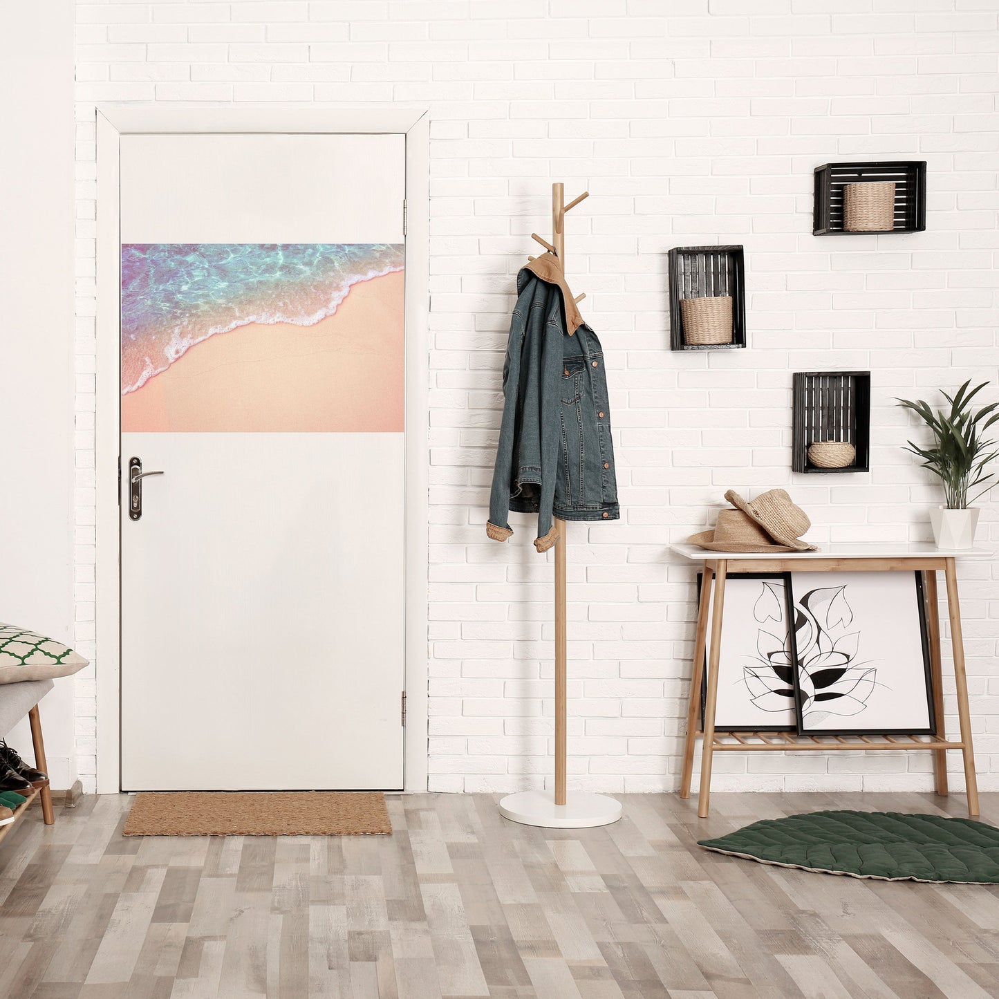 DRÖMMIGA SANDSCAPE HUES Horisontell poster med självhäftande text