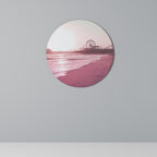 PASTEL COAST VIBES Round Wall Art