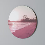 PASTEL COAST VIBES Round Wall Art