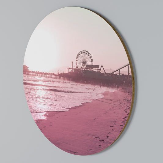 PASTEL COAST VIBES Rund väggdekor