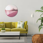 PASTEL COAST VIBES Round Wall Art