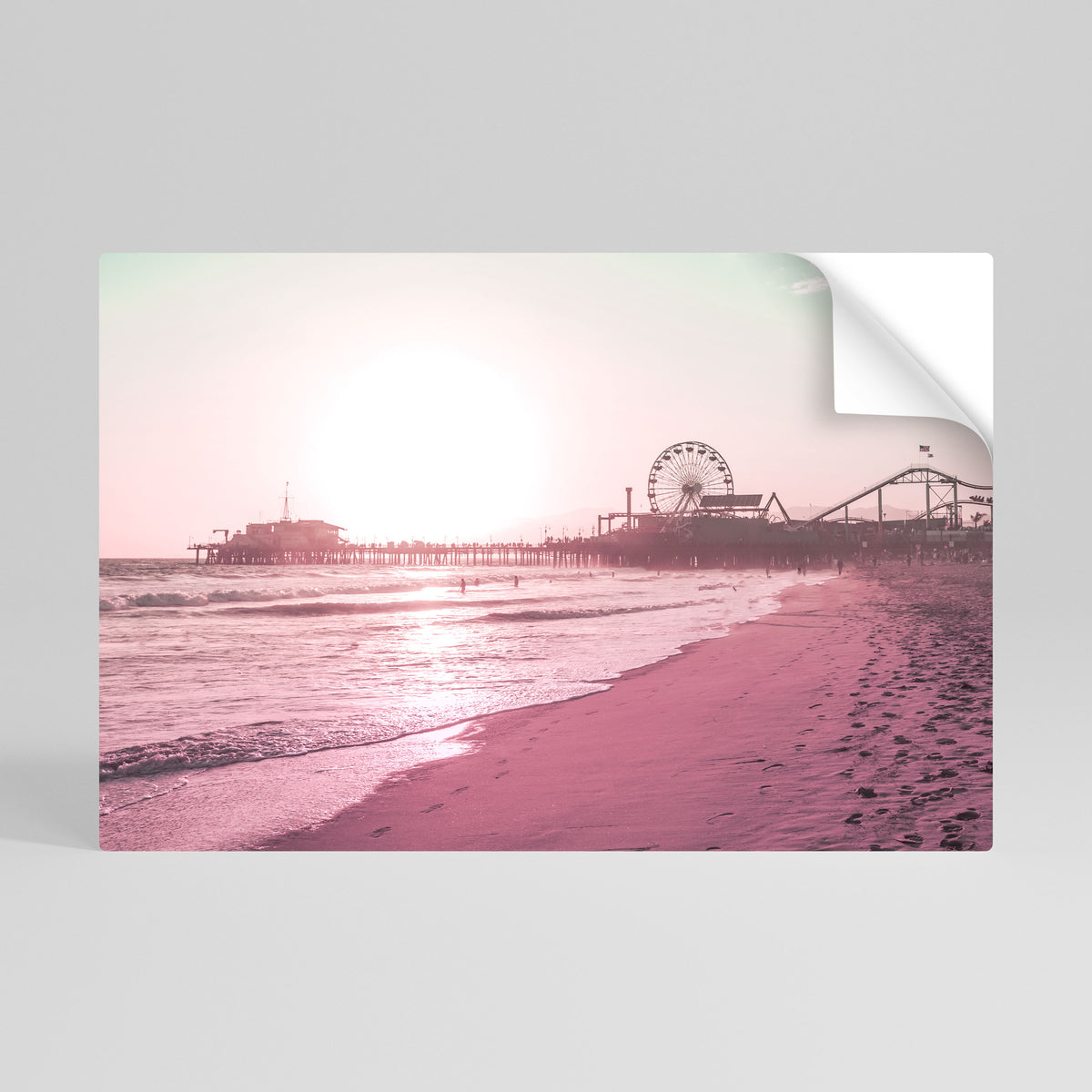 PASTEL COAST VIBES Självhäftande Horisontell Poster