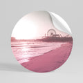 PASTEL COAST VIBES Rund väggdekal