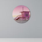 PINK PARADISE WATCH Round Wall Art
