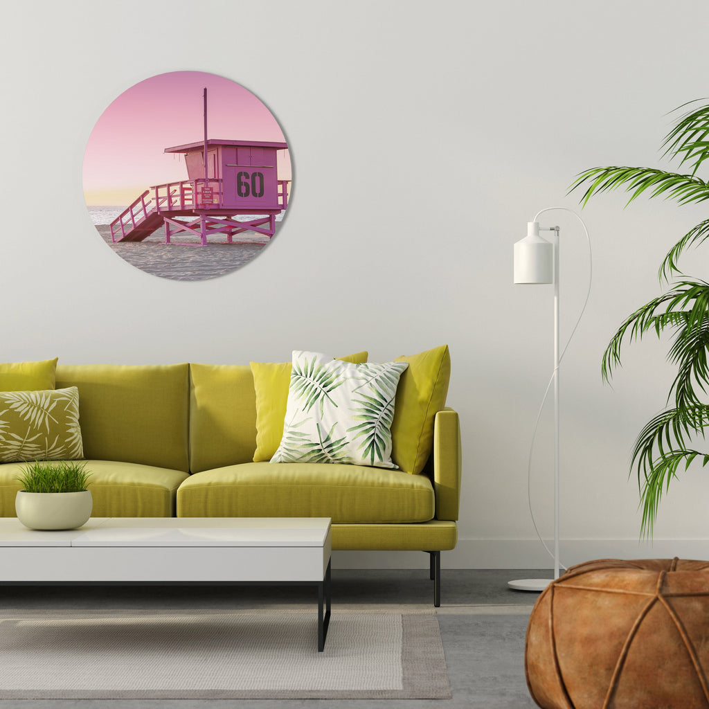 ROSA PARADISKLOCKA Rund Väggdekoration