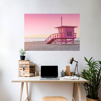 ROSA PARADISE WATCH Horisontell affisch med självhäftande motiv