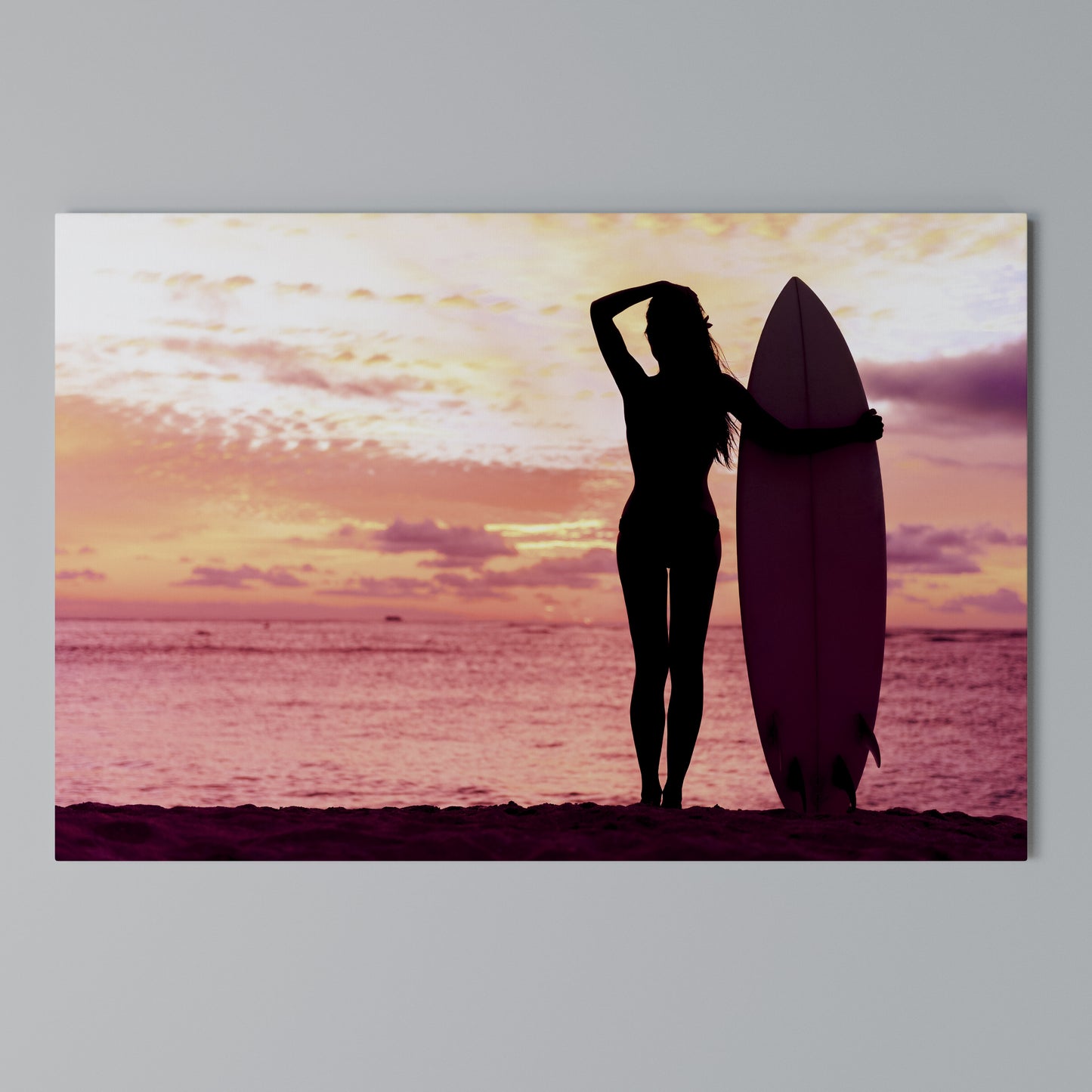 SUNSET SURF SPIRIT Horizontal Canvas Print